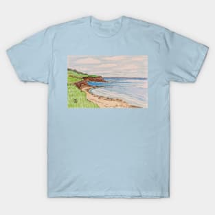 Overlooking the Bluff at Sea T-Shirt